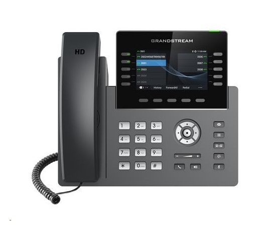 Grandstream GRP2615 [VoIP telefon - 5x SIP účet, HD audio, 40 prog.tl+10 předvoleb, 2xLAN 1Gbps, WiFi,USB,Bluetooth,PoE]