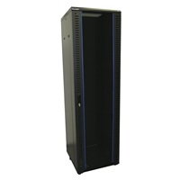 XtendLan 19" stojanový rozvaděč 42U 600x600, nosnost 500kg, skleněné dveře, plná záda, kolečka,černý