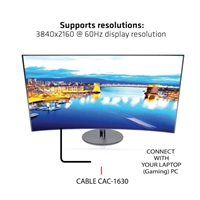 Club3D adaptér aktivní USB Type-C + Mini DP 1.2 + HDMI na HDMI 4K60Hz HDR, M/M, 32AWG