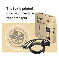 Club3D adaptér aktivní USB Type-C + Mini DP 1.2 + HDMI na HDMI 4K60Hz HDR, M/M, 32AWG