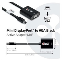 Club3D adaptér aktivní Mini DisplayPort na VGA