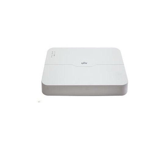 Uniview NVR, 8 PoE (Max 108W) kanálů, H.265, 1x HDD, 8Mpix (64Mbps/64Mbps), HDMI, VGA, 4K, ONVIF, 2x USB audio