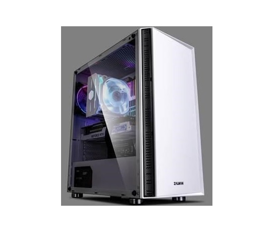 ZALMAN skříň R2 White,  ATX bez zdroje, RGB