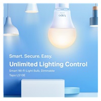 TP-Link Tapo L510E chytrá WiFi stmívatelná LED žárovka (bílá,2700K,806lm,2,4GHz,E27)