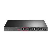 TP-Link CCTV switch TL-SL1226P (24x100Mb/s, 2xGbE/2xSFP combo, 24xPoE+, 250W)