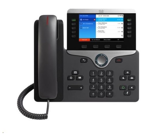 Cisco CP-8861-3PCC-K9=, VoIP telefon, 10line, 2x10/100/1000, 5" displej, Wi-Fi, Bluetooth, 2xUSB, PoE