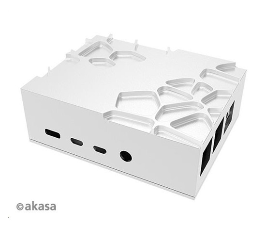 AKASA case Gem Pro, pro Raspberry Pi 4 Model B, stříbrná