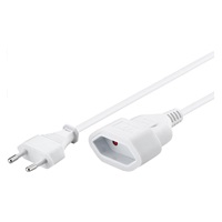 PREMIUMCORD Kabel síťový 230V, prodlužovací dvojvidlice,  2m