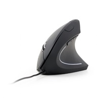 GEMBIRD myš MUS-ERGO-01, drátová, optická, vertikální, 1200-3200 dpi, USB, černá