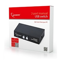 GEMBIRD Datový přepínač USB 2:1 manuální (switch)