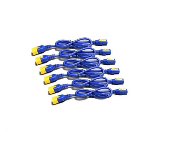 APC Power Cord Kit (6 ea), Locking, C13 TO C14, 0.6m, Blue