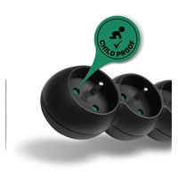 CONNECT IT prodlužovací kabel 230V, 5 zásuvek, 3 m, bez vypínače (černý)