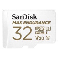 SanDisk MicroSDHC karta 32GB MAX Endurance + adaptér, 15,000 hodin