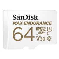 SanDisk MicroSDHC karta 64GB MAX Endurance + adaptér, 30,000 hodin