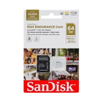 SanDisk MicroSDHC karta 64GB MAX Endurance + adaptér, 30,000 hodin