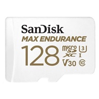SanDisk MicroSDHC karta 128GB MAX Endurance + adaptér, 60,000 hodin