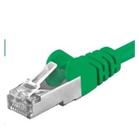 PREMIUMCORD Patch kabel CAT6a S-FTP, RJ45-RJ45, AWG 26/7 5m zelená