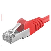 PREMIUMCORD Patch kabel CAT6a S-FTP, RJ45-RJ45, AWG 26/7 5m červená