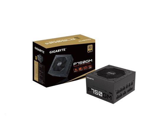 GIGABYTE zdroj P750GM, 750W, 80plus gold, modular, 120 mm fan