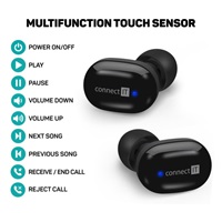 CONNECT IT True Wireless SensorTouch sluchátka do uší s mikrofonem, černá