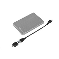 VERBATIM HDD 2.5" 1TB Store ‘n‘ Go ALU Slim Portable Hard Drive USB 3.2, Space gray