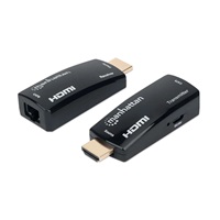 MANHATTAN HDMI Extender by Single Cat5e/6 up to 60m, Black, Retail Box