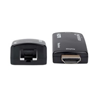 MANHATTAN HDMI Extender by Single Cat5e/6 up to 60m, Black, Retail Box