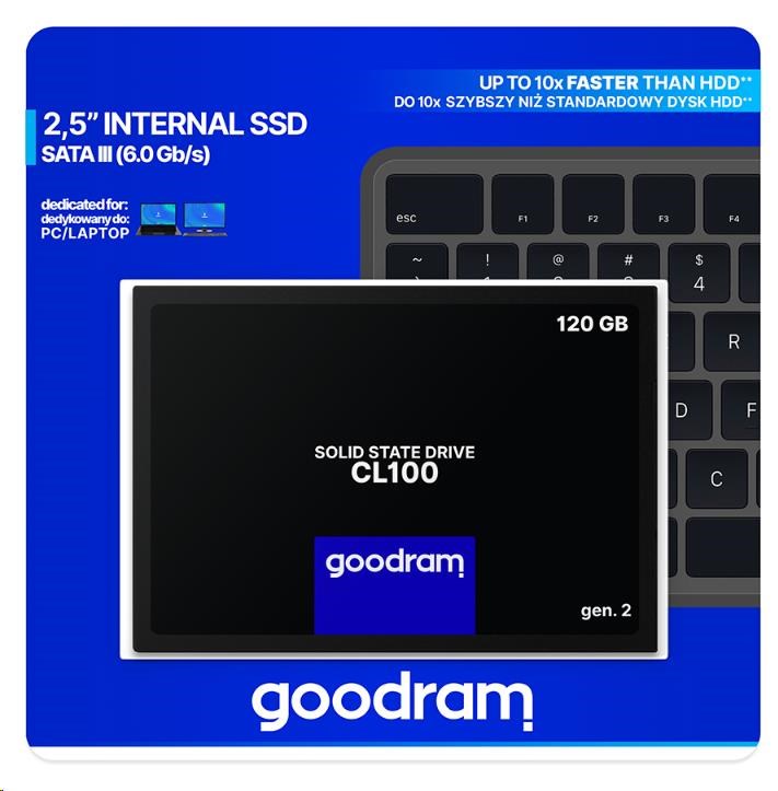 GOODRAM SSD CL100 Gen.3 120GB III 7mm, 2,5" | system a.s.