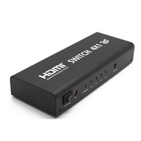 PREMIUMCORD HDMI switch 4:1 s audio výstupy ( stereo, Toslink, coaxial )