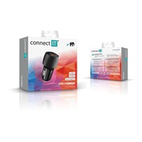 CONNECT IT InCarz QUICK CHARGE 3.0 nabíječka do auta, 1x USB-A, 3 A, carbon