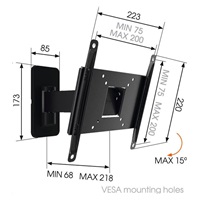 Vogel‘s MA2030 - TV rameno 2 klouby S