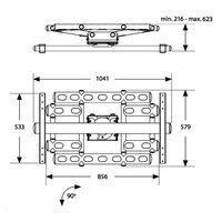 Vogel‘s PFW 6855 - 4 ramenný držák na displeje do 227 kg