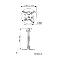 Vogel‘s PPC 2540 - teleskopický držák projektoru 40-55 cm