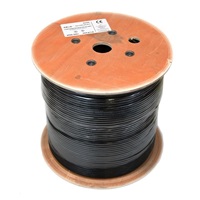 UTP kabel LEXI-Net, Cat6, drát, dvojitý PVC+PE, černý, 500m, cívka