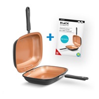 Livington Black Doubletta - Otočná pánev smažení/grill