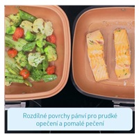 Livington Black Doubletta - Otočná pánev smažení/grill