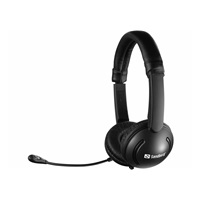 Sandberg náhlavní souprava SAVER s mikrofonem, 3,5 mm jack, stereo, černá