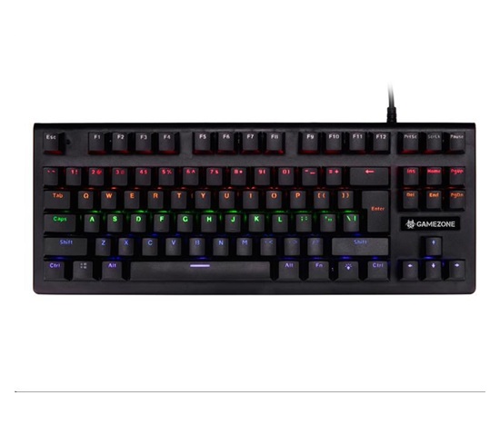 TRACER klávesnice GAMEZONE Stinger 87, herní, drátová, mechanická, USB, černá, podsvícená
