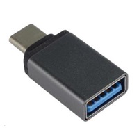 PREMIUMCORD Adapter USB 3.1 C/male - USB 3.0 A/female, metal grey, OTG