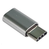 PREMIUMCORD Adaptér USB 3.1 C/male - USB 2.0 Micro-B/female, stříbrný