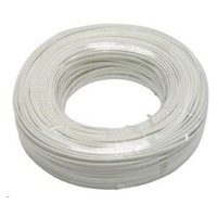 PremiumCord kabel telefonní 4 žíly bílý 100m