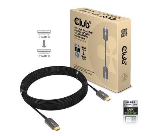 Club3D Kabel Ultra Rychlý HDMI™ Certifikovaný AOC Kabel 8K60Hz, 4K120Hz, 10m