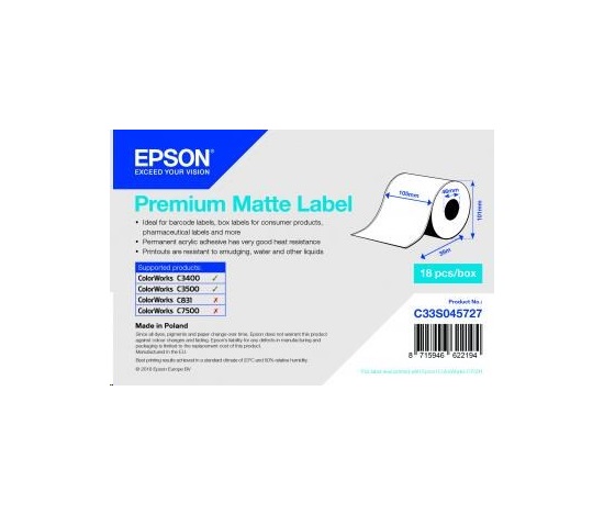 Epson label roll, normal paper