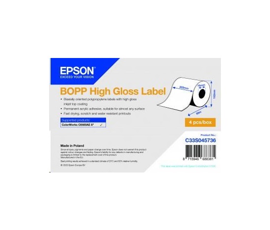 Epson label roll, synthetic