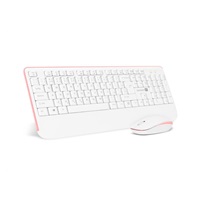 CONNECT IT Combo bezdrátová bílo-růžová klávesnice + myš, CZ + SK layout