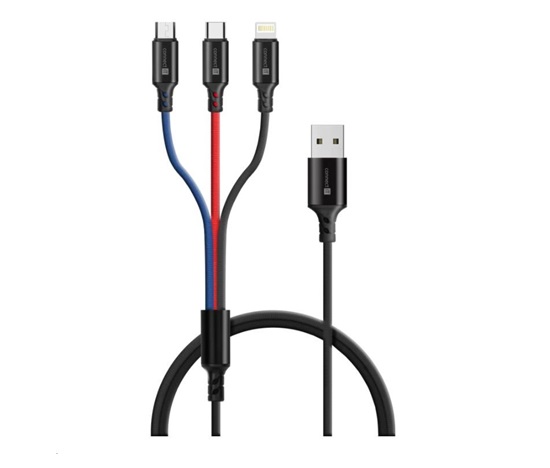 CONNECT IT Wirez 3in1 USB-C & Micro USB & Lightning, 1,2 m