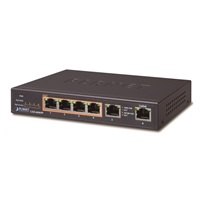 Planet GSD-604HP Switch, 55W, ext.zdroj, kov, fanless