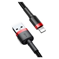 Baseus Cafule nabíjecí / datový kabel USB na Lightning 1,5A 2m, červená-černá