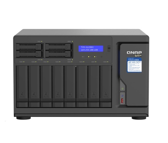 QNAP TVS-h1288X-W1250-16G (6C/XeonW-1250/4,7GHz/16GBRAM/12xSATA/2xM.2/4x2,5GbE/2x10GbE/5xUSB3.2/3xPCIe/1xHDMI)