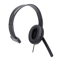 MANHATTAN Sluchátka s mikrofonem Mono USB Headset, černá
